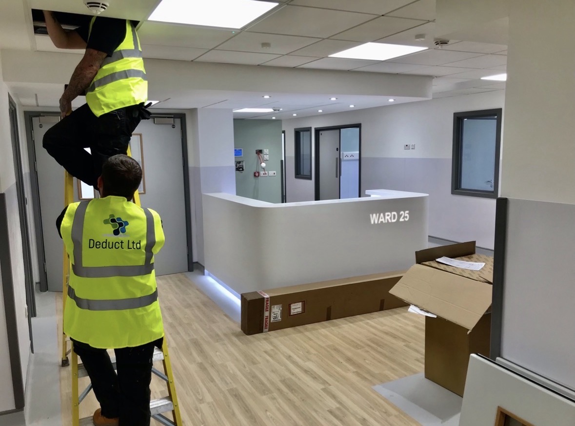 Deduct Ltd ward and clinical ventilation hygiene works at a UK hospital