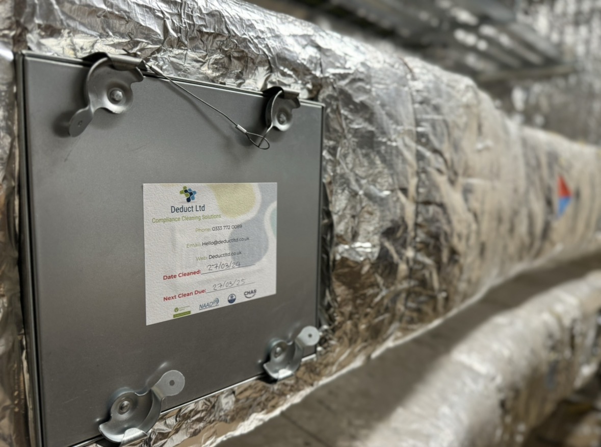 TR19-compliant access panels fitted to commercial ductwork by Deduct Ltd